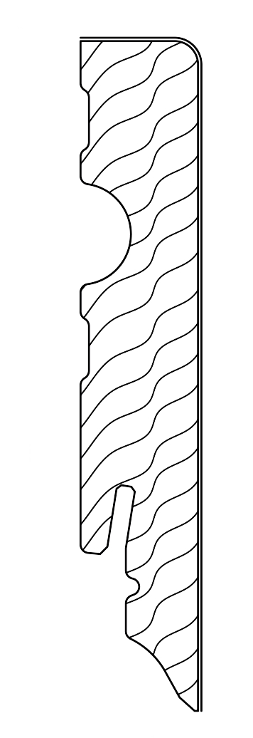 Haro Stecksockelleiste für Laminatboden Eiche Portland grau 15x80mm Kubus