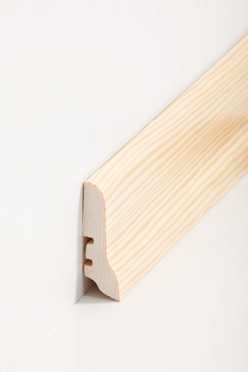 Holzfußleiste Kiefer furniert, 20 x 60 mm