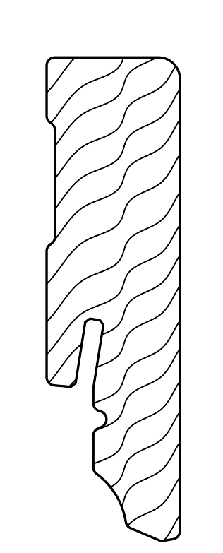 Haro Stecksockelleiste für Parkett Esche versiegelt -Kubus mit Clipfräsung